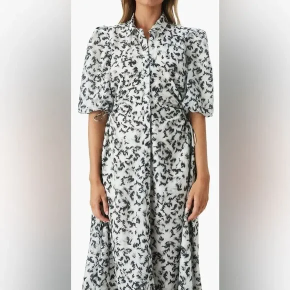 Abstract Cutout Midi Shirtdress - Picture 2 of 12